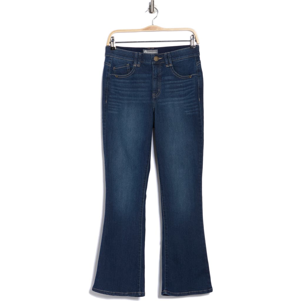 Democracy Embroidered Pocket Bootcut Jeans In Blue