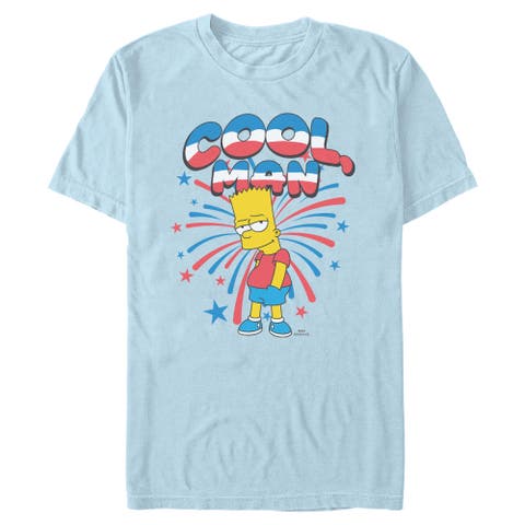 Men's The Simpsons Festive Cool Man Bart  Graphic T-Shirt