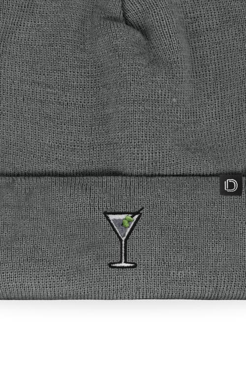Dalix Martini Beanie Cap In Gray