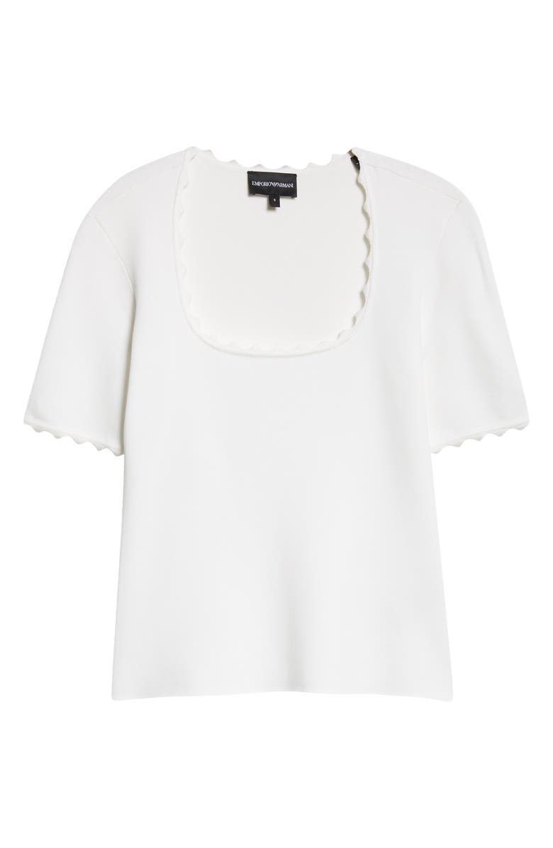 Emporio Armani Stretch Milano Top, Alternate, color, Soft White