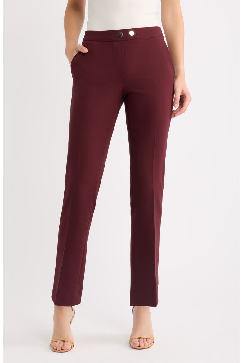 Straight Leg Pull On Pants, Main, color, BAROLO