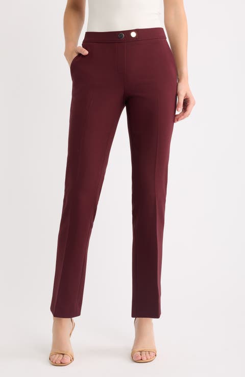 Straight Leg Pull On Pants