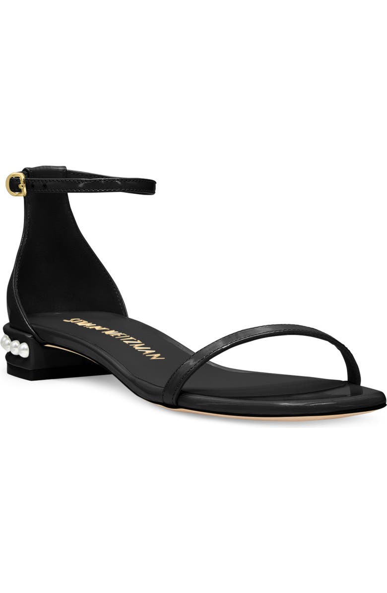 Stuart Weitzman Nudistcurve Imitation Pearl Flat Sandal, Main, color,