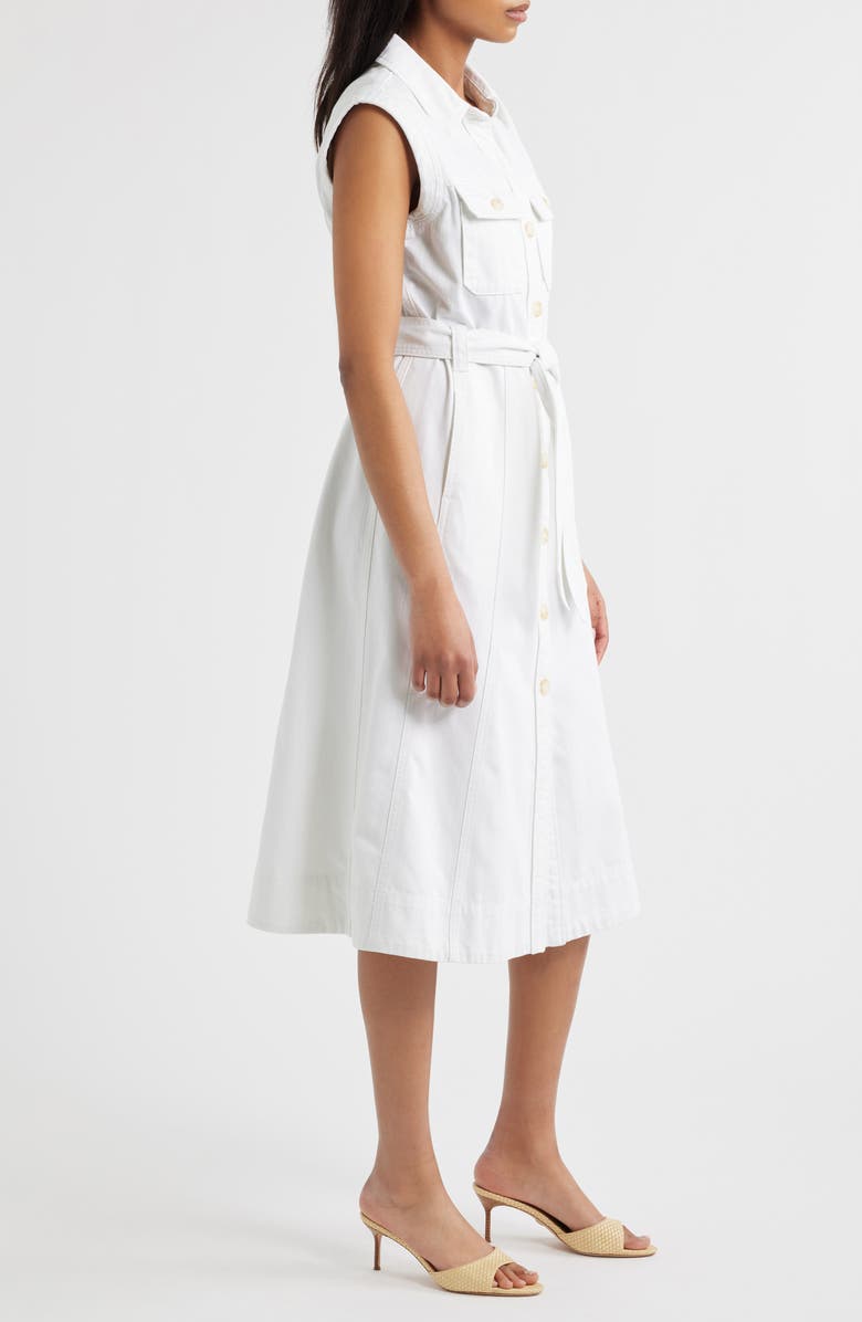 Wit & Wisdom Sleeveless Button-Up Denim Shirtdress, Alternate, color, 