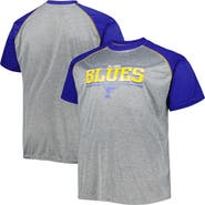 PROFILE Men's Heather Gray St. Louis Blues Big & Tall Logo Raglan T-Shirt