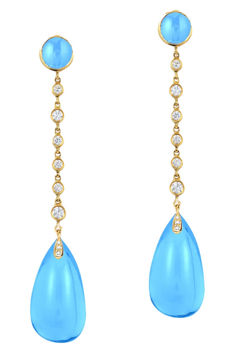 Naughty Cabochon Drop Earrings, Main, color, PALE BLUE