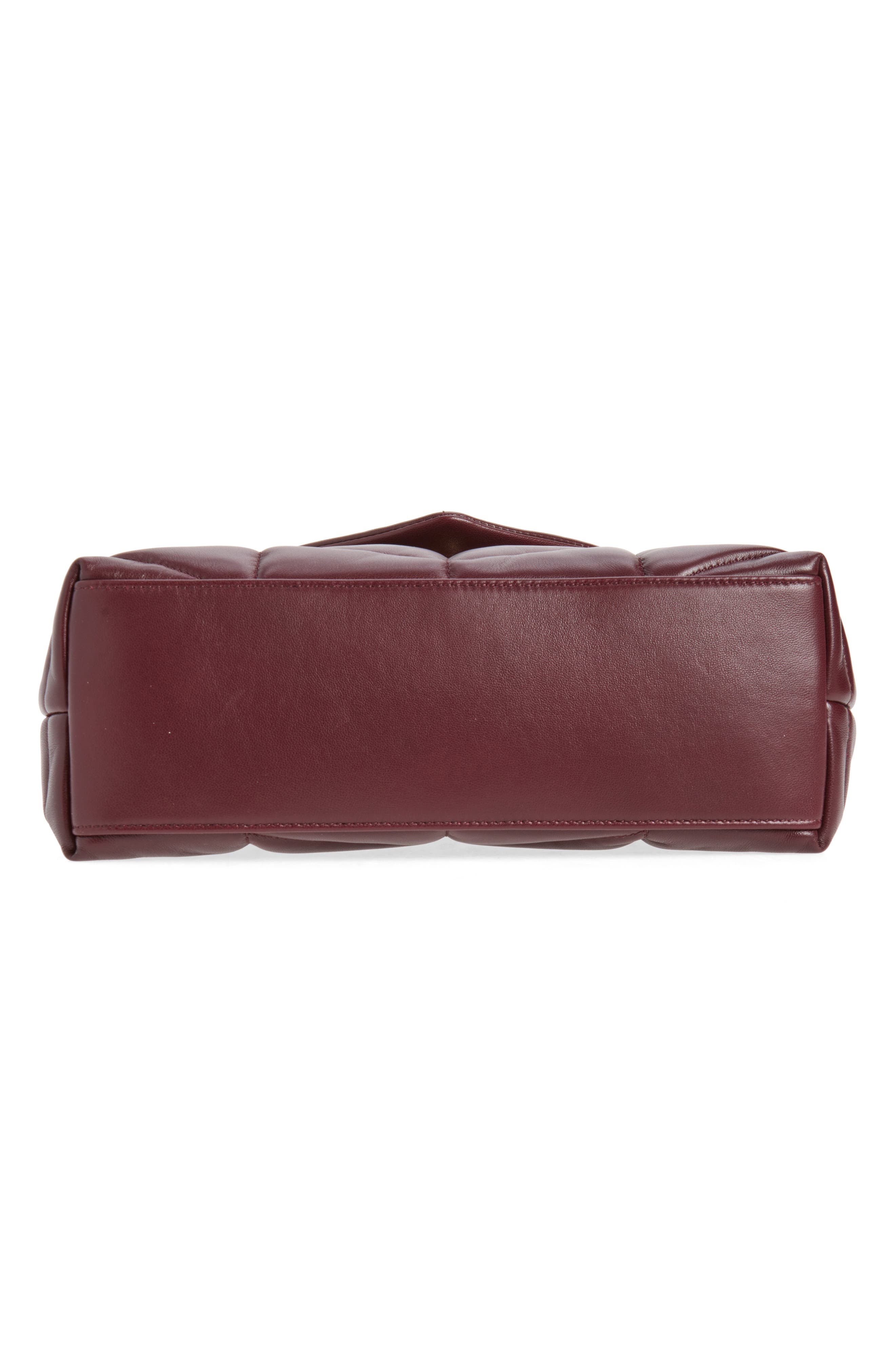 Small Loulou Leather Puffer Bag, Alternate, color, ROUGE CABERNET