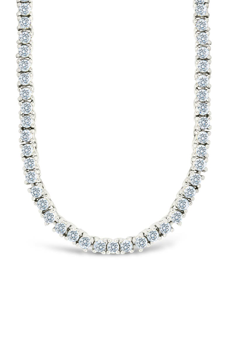 Sterling Forever Mirabell Slide Tennis Necklace, Main, color, Silver