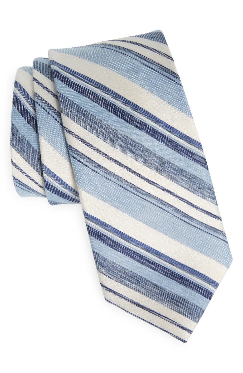 Nordstrom Ombré Chambray Stripe Silk Tie, Main, color, 