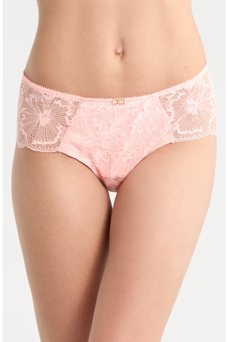Muse Lace Hipster Panties, Main, color, FLUOR PINK