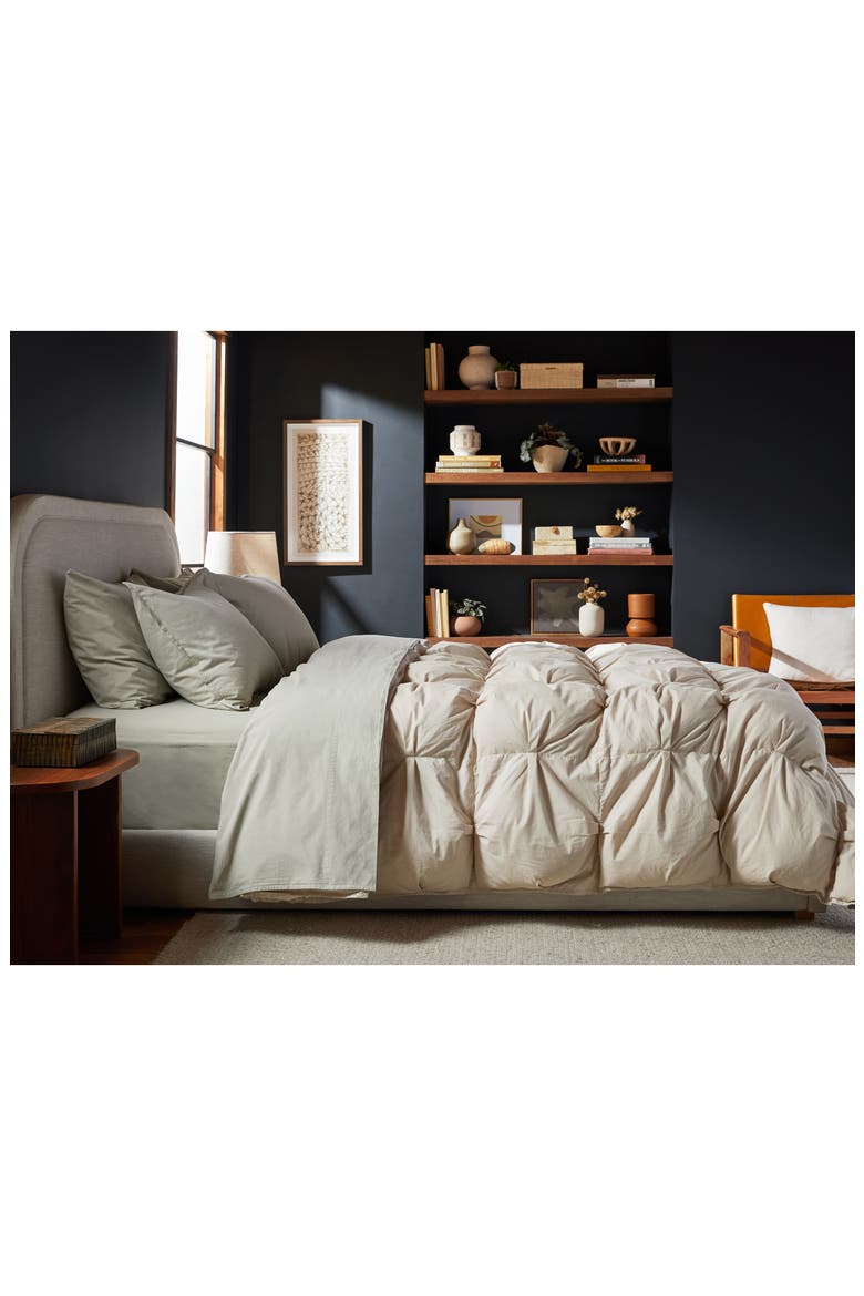 Organic Cotton Puff Comforter, Alternate, color, BONE