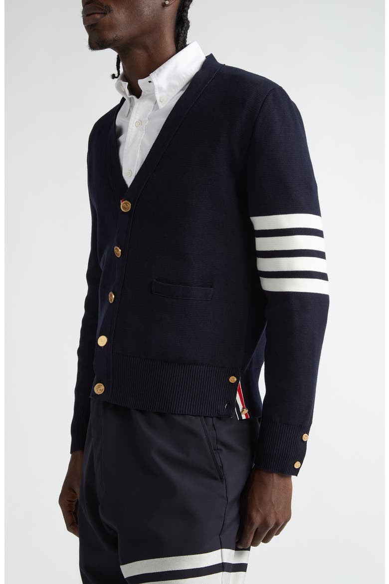 4-Bar Milano Knit Cardigan, Alternate, color, NAVY