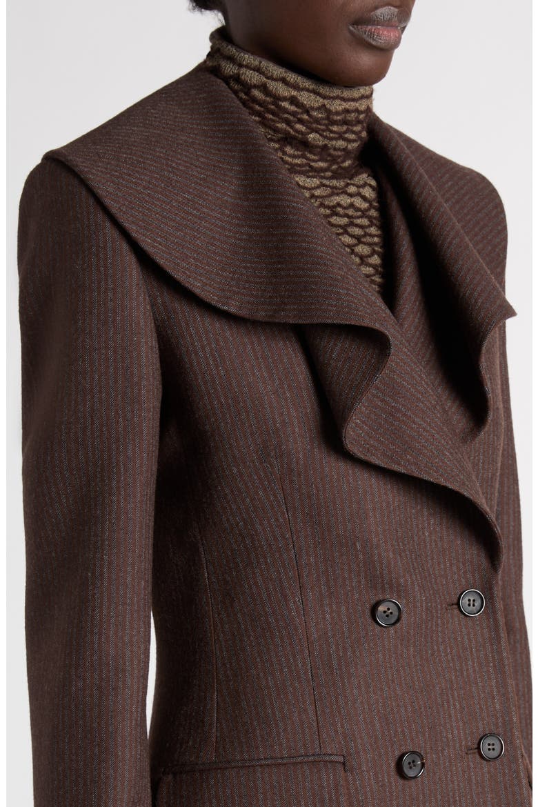 Ruffle Collar Wool Jacket, Alternate, color, CEDAR
