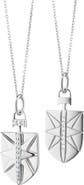 Monica Rich Kosann Mini Fearless Sterling Silver Pendant Necklace