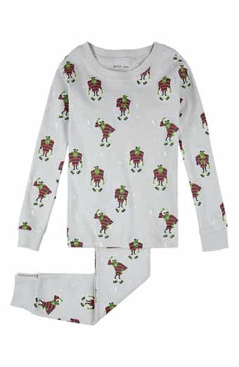 Petit Lem Kids' Frankenstein Glow in the Dark Fitted Two-Piece Organic Cotton Pajamas
