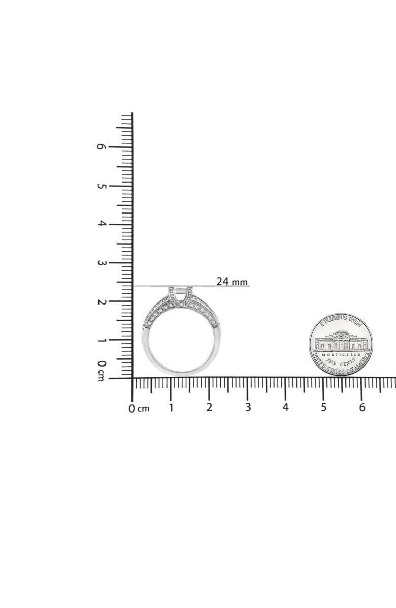 Haus of Brilliance Silver 3/4 Cttw Diamond Composite Engagement Ring, Alternate, color, White