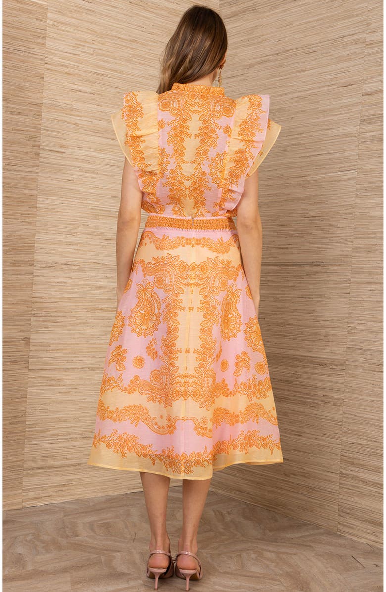 Hale Bob Winslow Linen Organza Skirt, Alternate, color, Pink