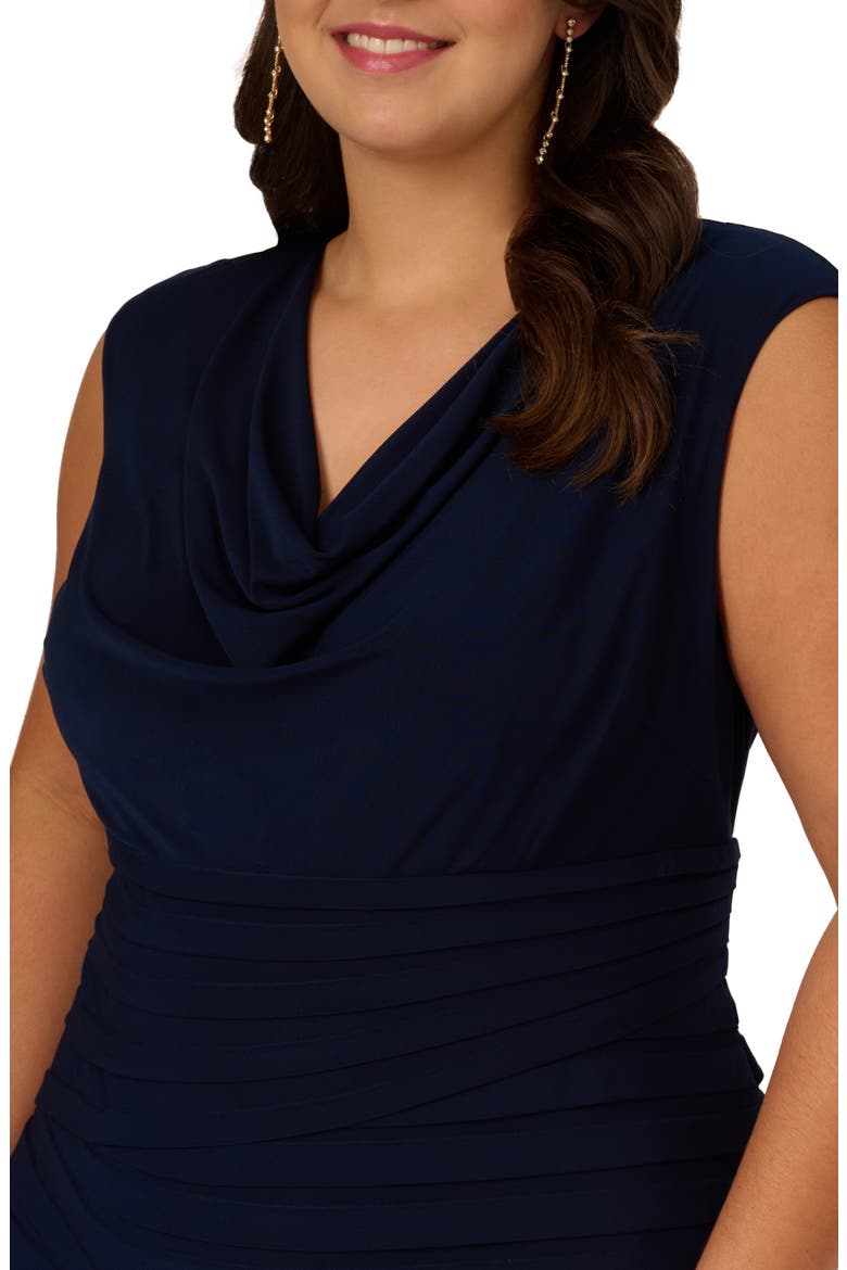 Cowl Neck Banded Dress, Alternate, color, MIDNIGHT