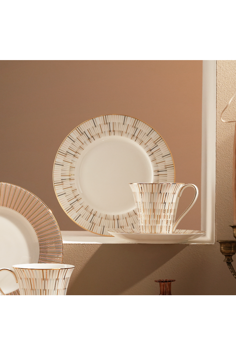 Luminous Tea cup & Saucer, Alternate, color, White
