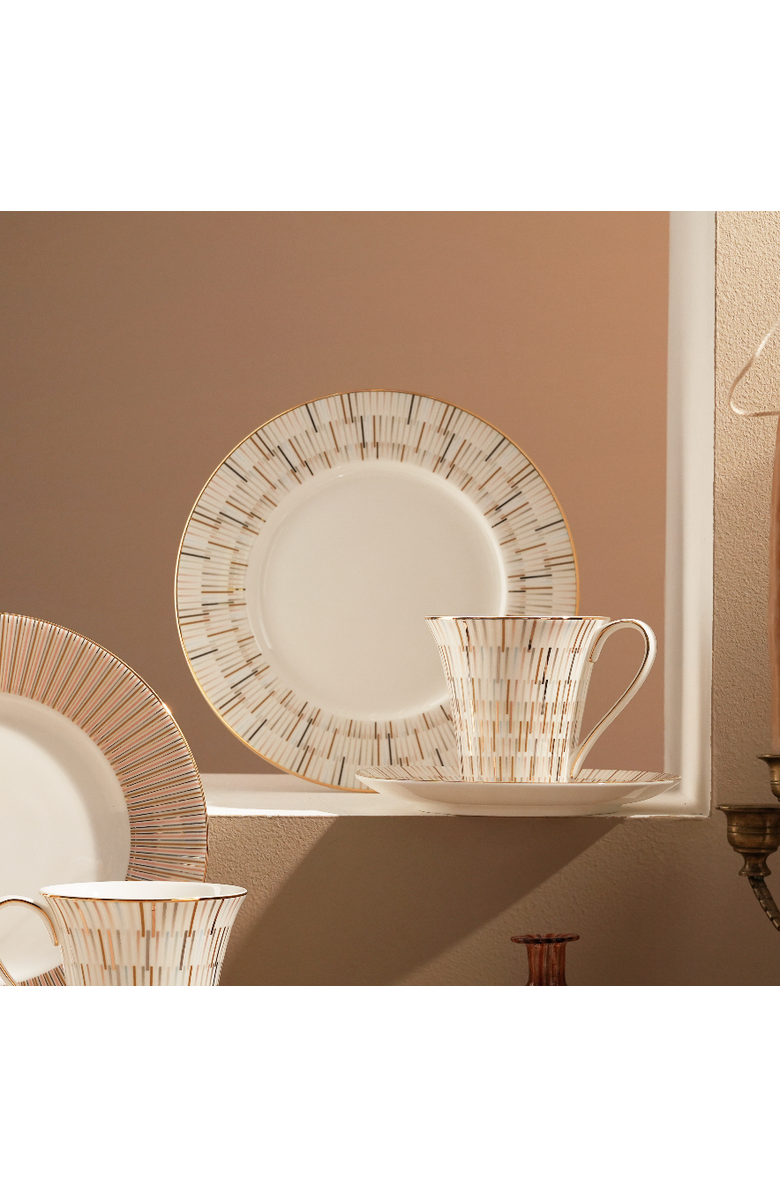 Prouna Luminous Tea cup & Saucer, Alternate, color, White