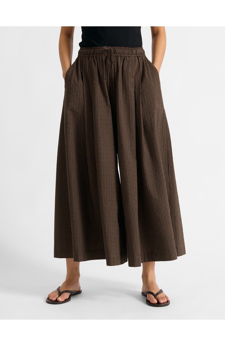 Albaray Gingham Culottes, Main, color, Chocolate
