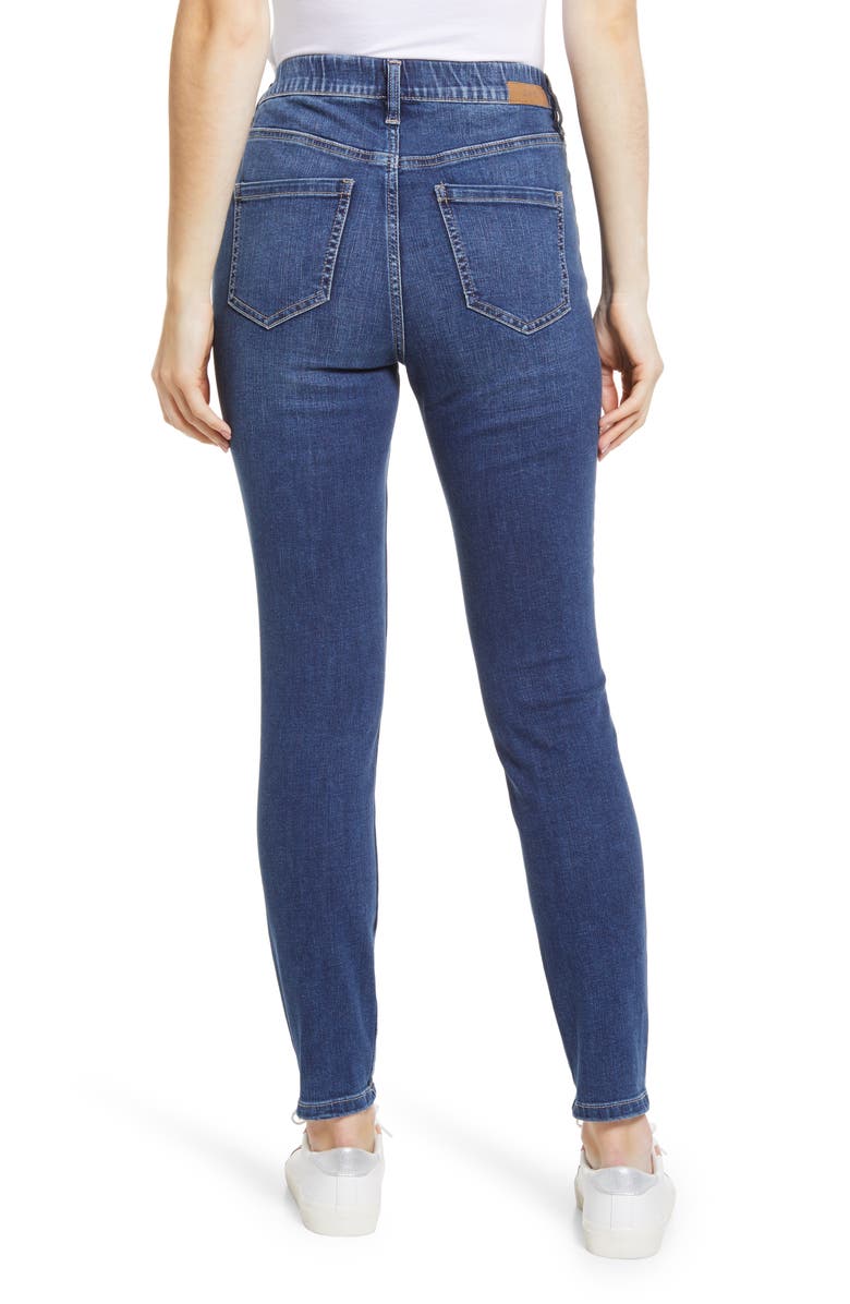 JAG Jeans Valentina Pull-On High Waist Exposed Button Ankle Skinny Jeans, Alternate, color, 