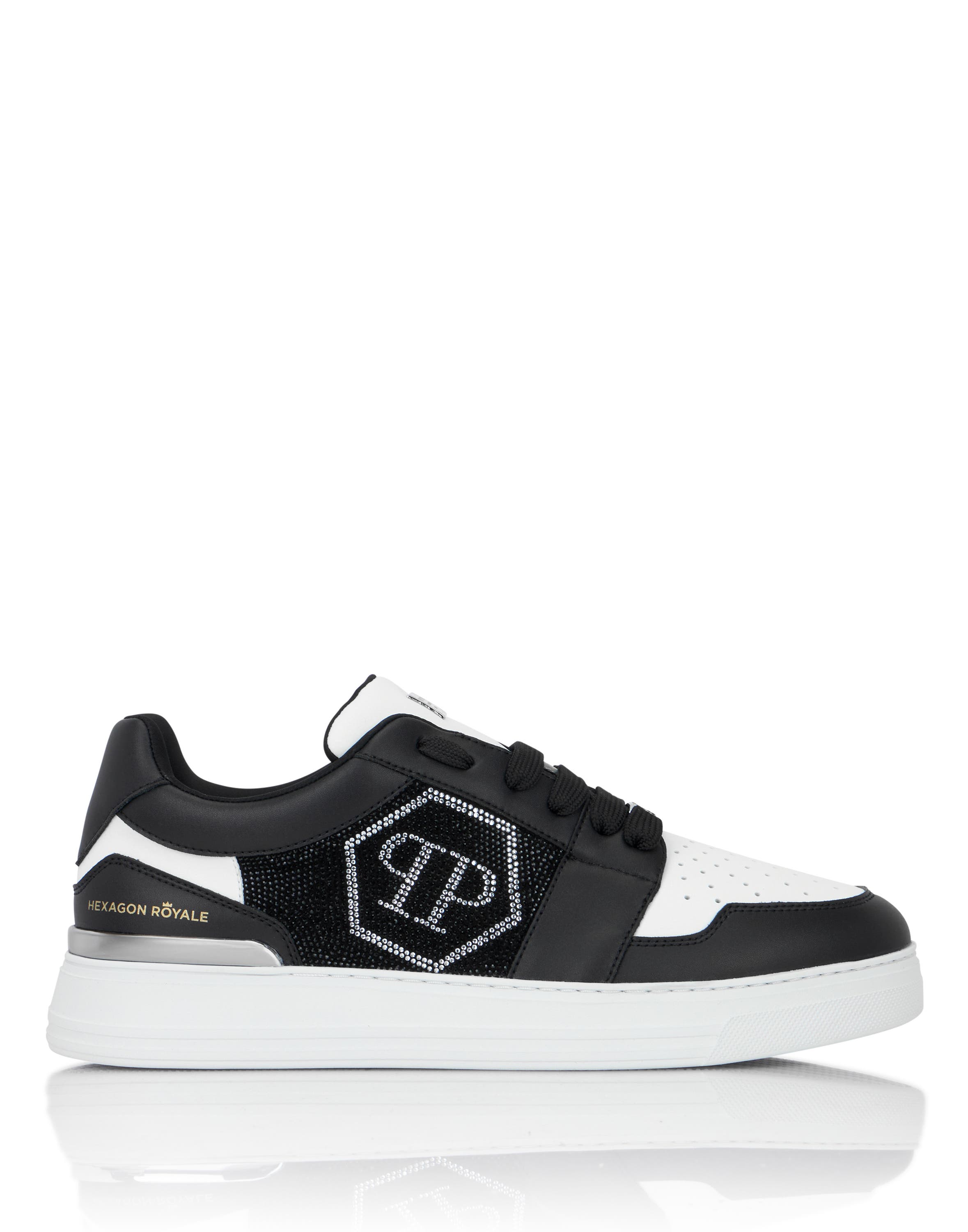 Lo-Top Sneakers Crystal Hexagon Unisex, Alternate, color, black/white