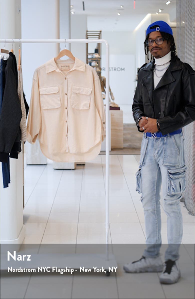 Made for Sun Oversize Linen & Cotton Button-Up Shirt, sales video thumbnail