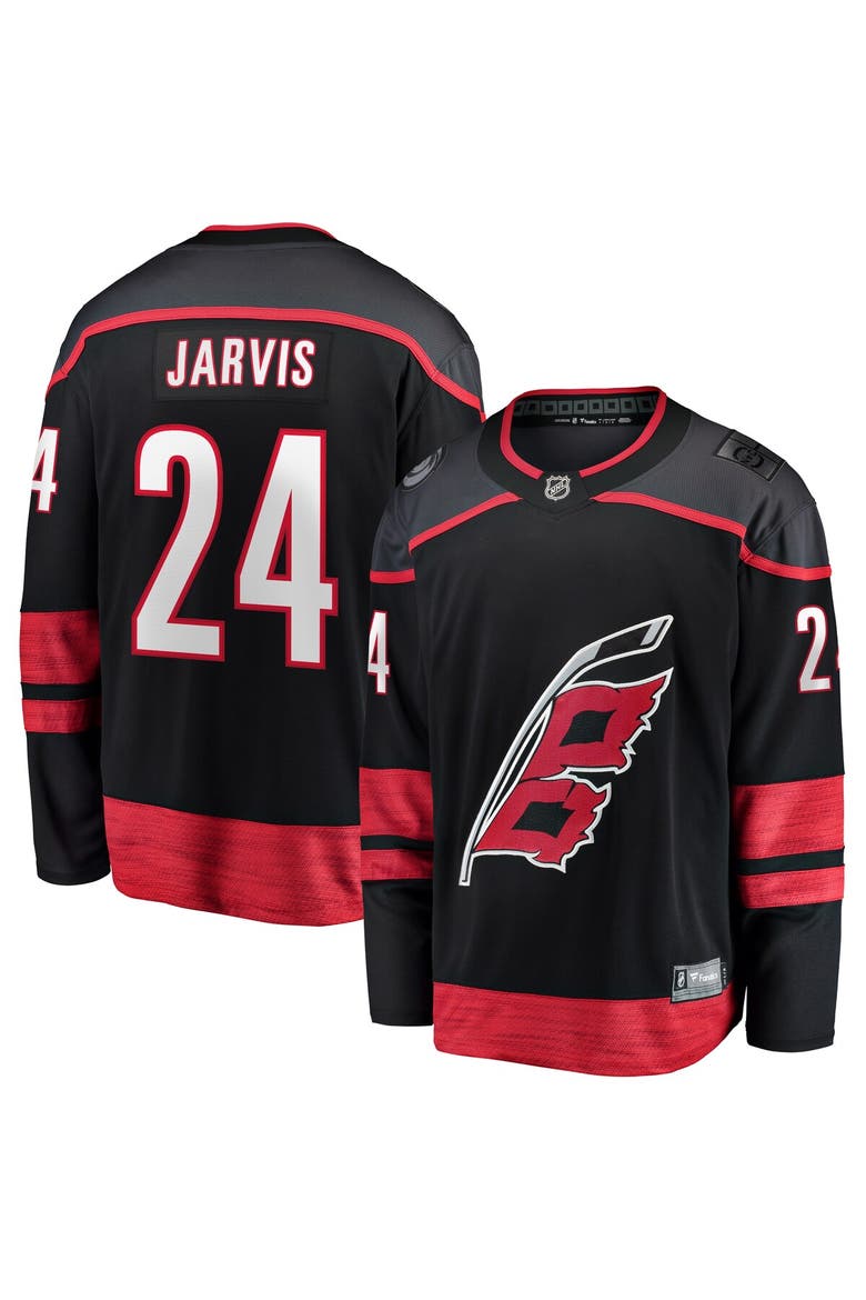 Men's Fanatics Seth Jarvis Black Carolina Hurricanes Home Breakaway Jersey, Main, color, Black