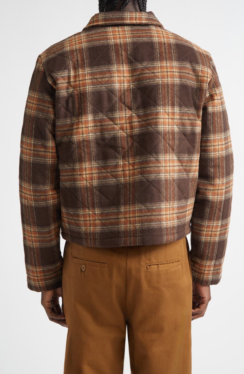 STOCKHOLM SURFBOARD CLUB Phil Plaid Quilted Jacket, Alternate, color, Brown Check