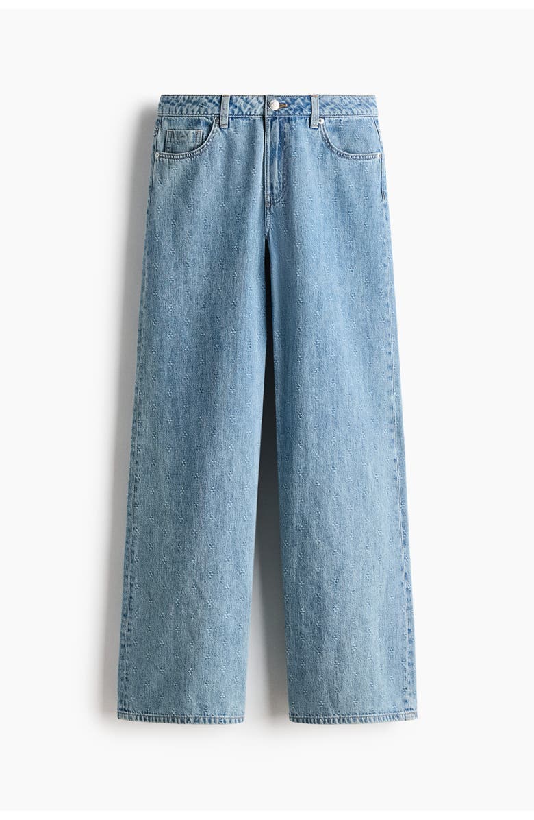 H&M Wide High Waist Jeans, Alternate, color, Denim Blue