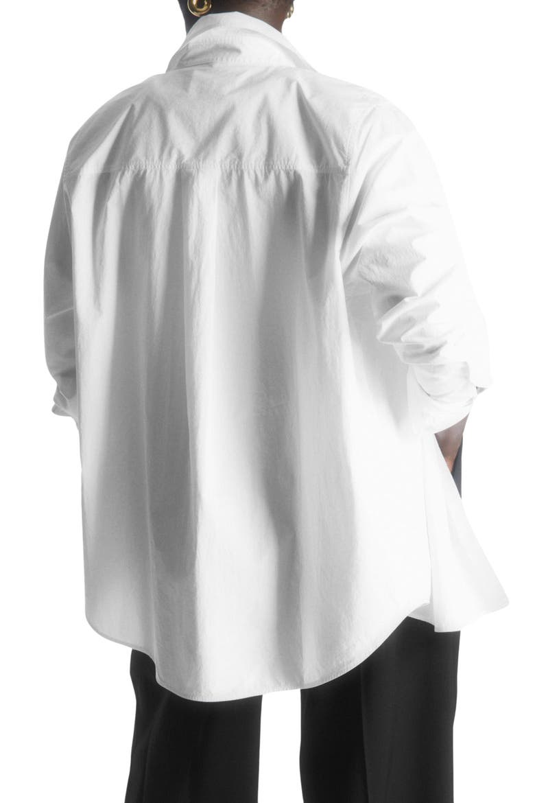 Oversize Tailored Button-Up Shirt, Alternate, color, WHITE LIGHT