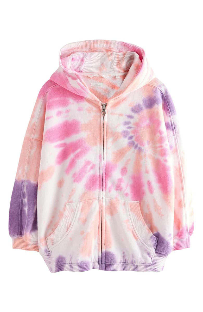 NEXT Kids' Tie Dye Zip-Up Hoodie, Main, color, 