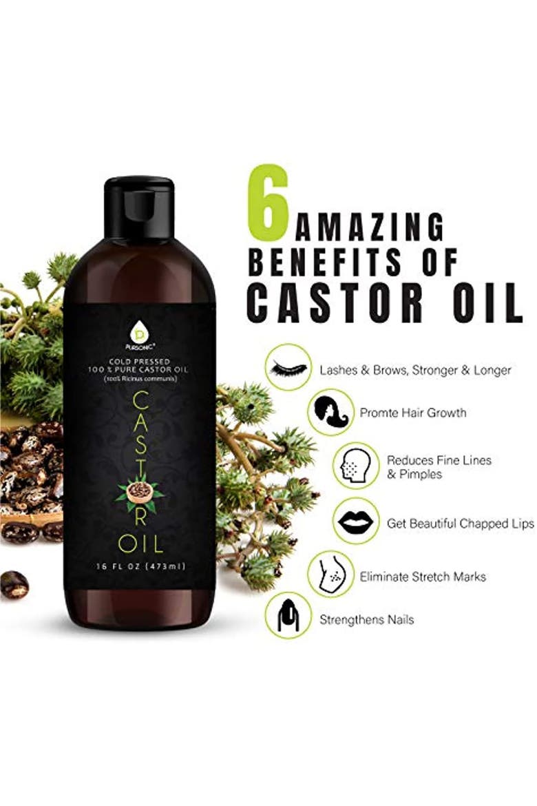 Cold Pressed 100% Castor Oil 16 oz, Alternate, color, Multicolor