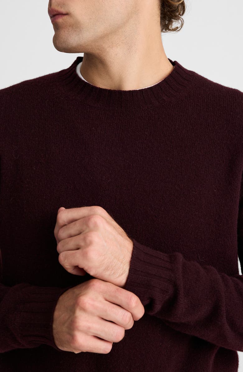 Madewell Crewneck Heritage Merino Wool Sweater, Alternate, color, Deep Wine