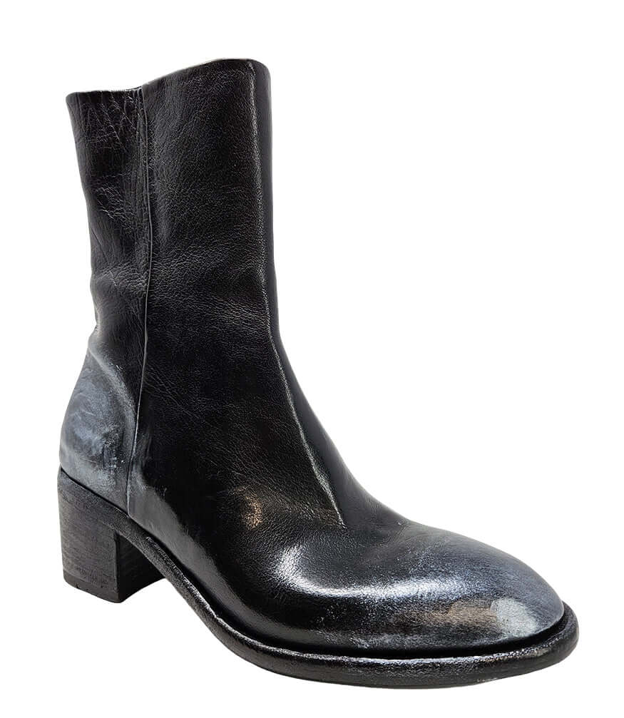 Madison Maison Hand Rubbed Metallic Ankle Boot, Alternate, color, Black