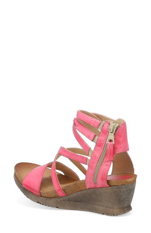 Miz Mooz Shay Strappy Wedge Sandal In Pink