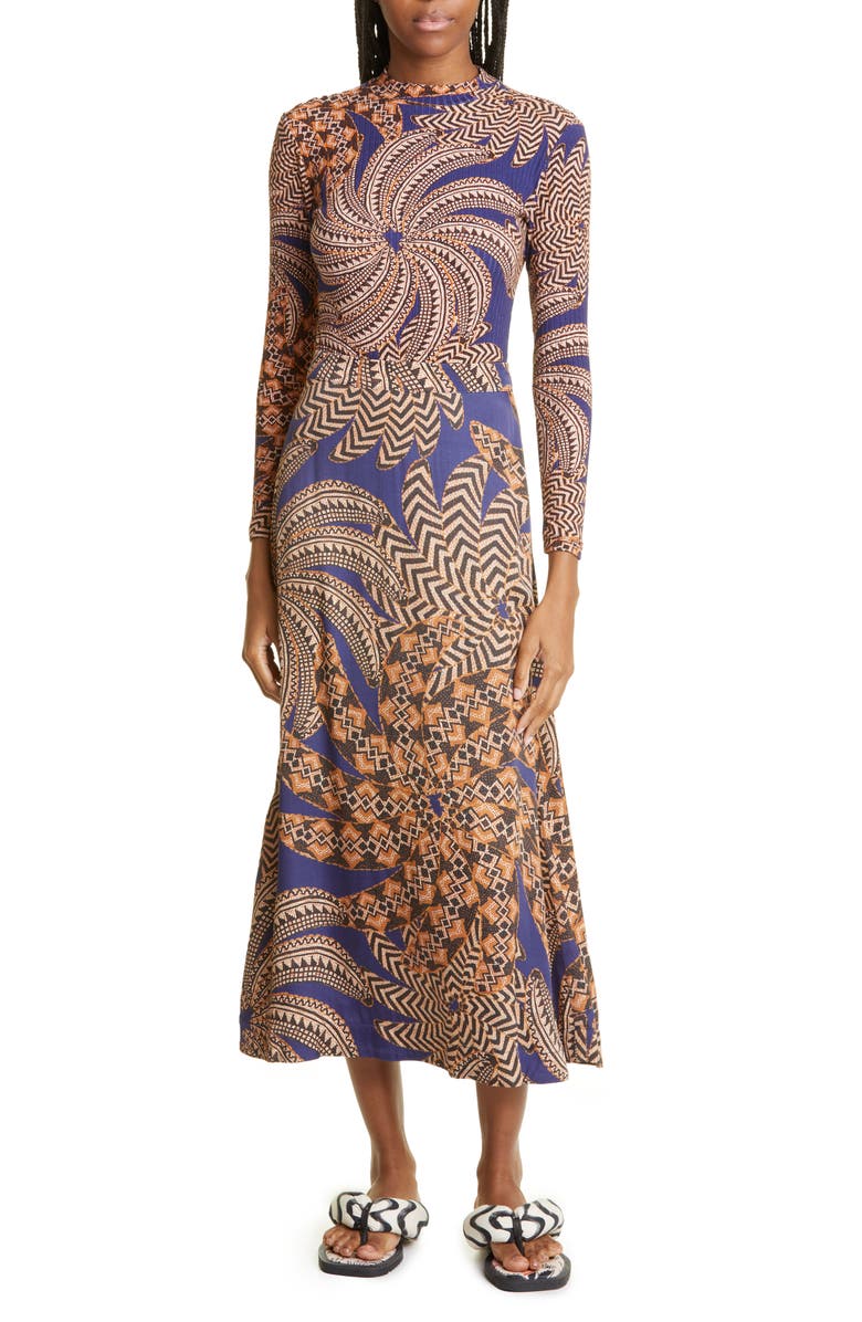 FARM Rio Yawanawa Vanahu Midi Skirt, Alternate, color, 