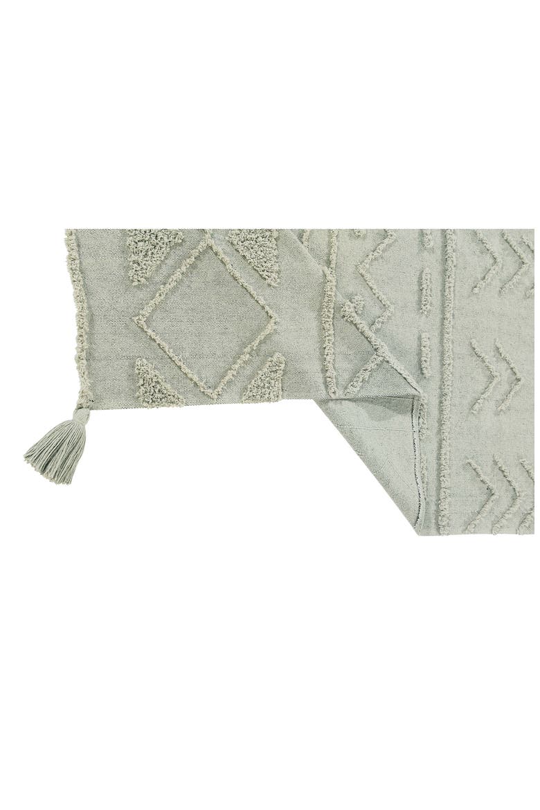 Tribu Washable Cotton Blend Rug, Alternate, color, OLIVE