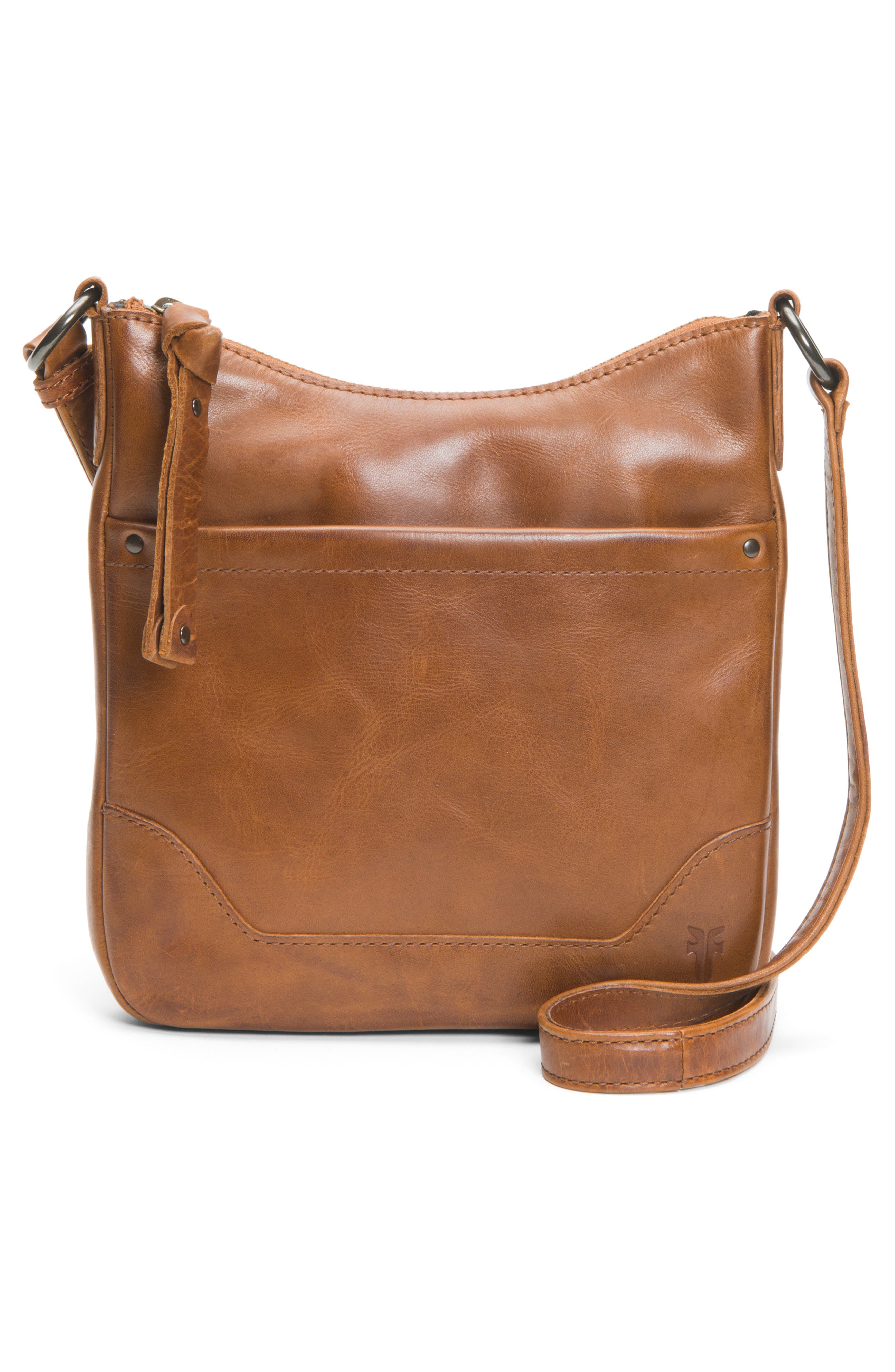 Frye Melissa Swing Leather Crossbody Bag, Alternate, color, Cognac