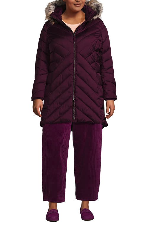 Lands' End Plus Size Featherfree Cozy Fleece Lined Winter Coat