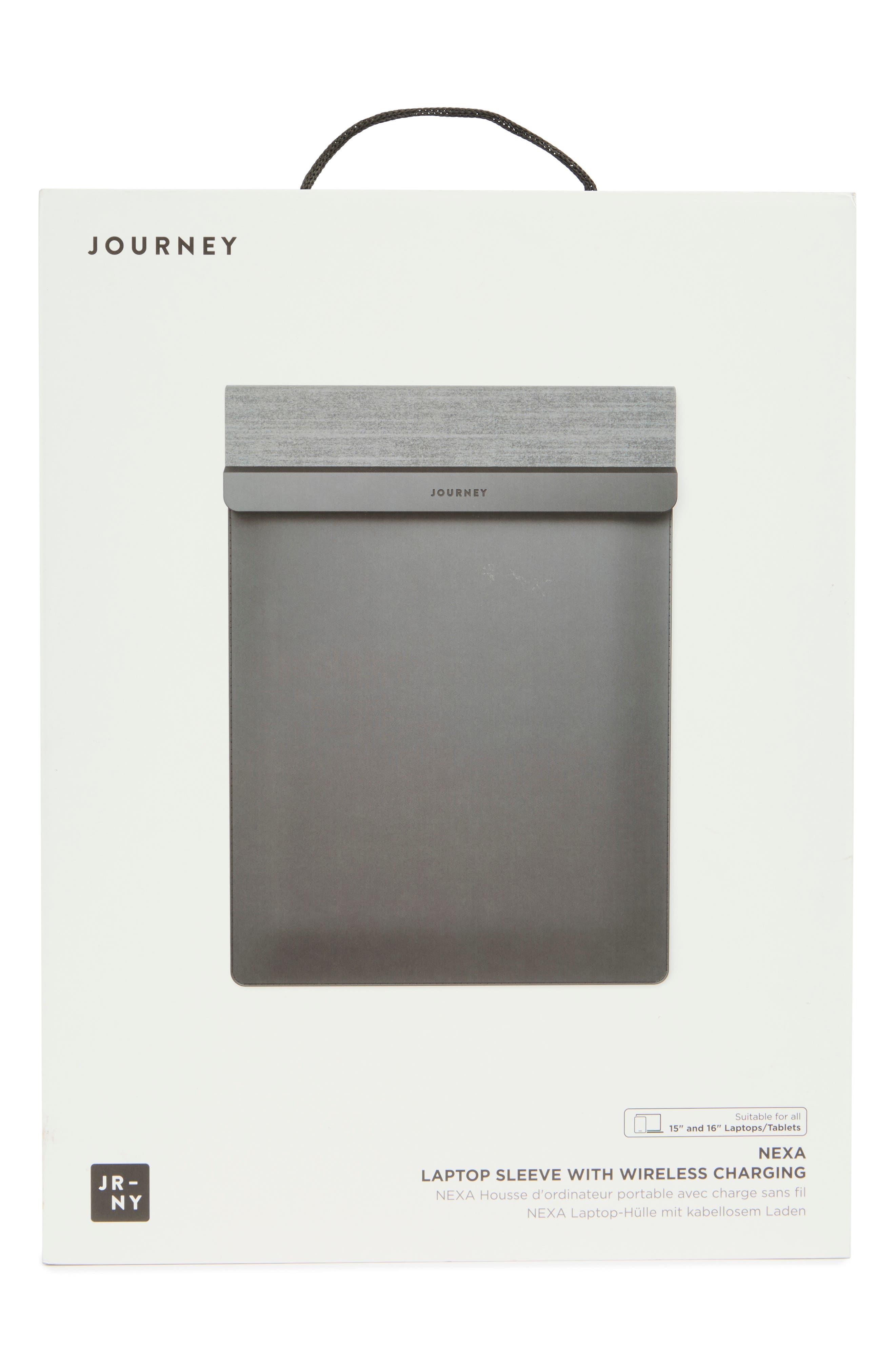 JOURNEY Nexa 15-Inch Wireless Charger Laptop Sleeve, Alternate, color, Black