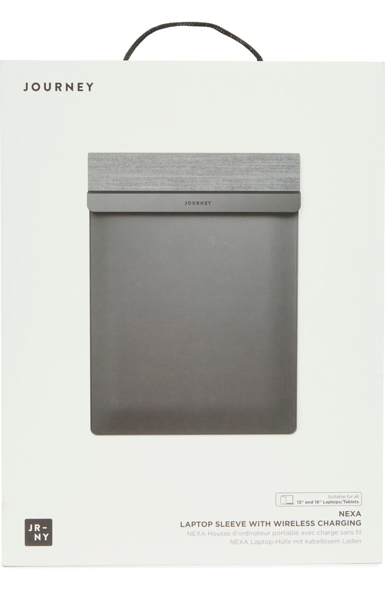 JOURNEY Nexa 15-Inch Wireless Charger Laptop Sleeve, Alternate, color, Black