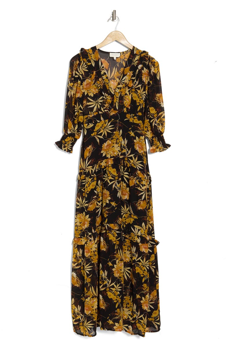 MELLODAY V-Neck Tiered Maxi Dress, Alternate, color,