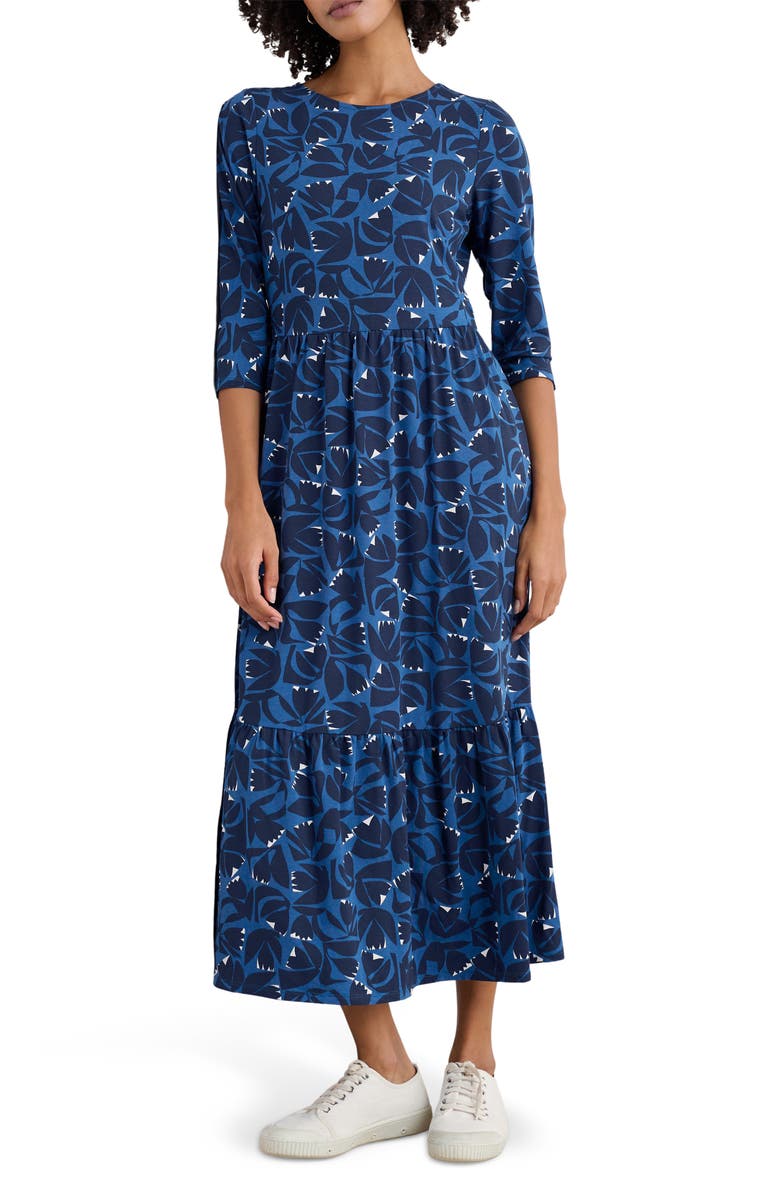 Seasalt Cornwall Tor View Floral Jersey Midi Dress, Main, color,