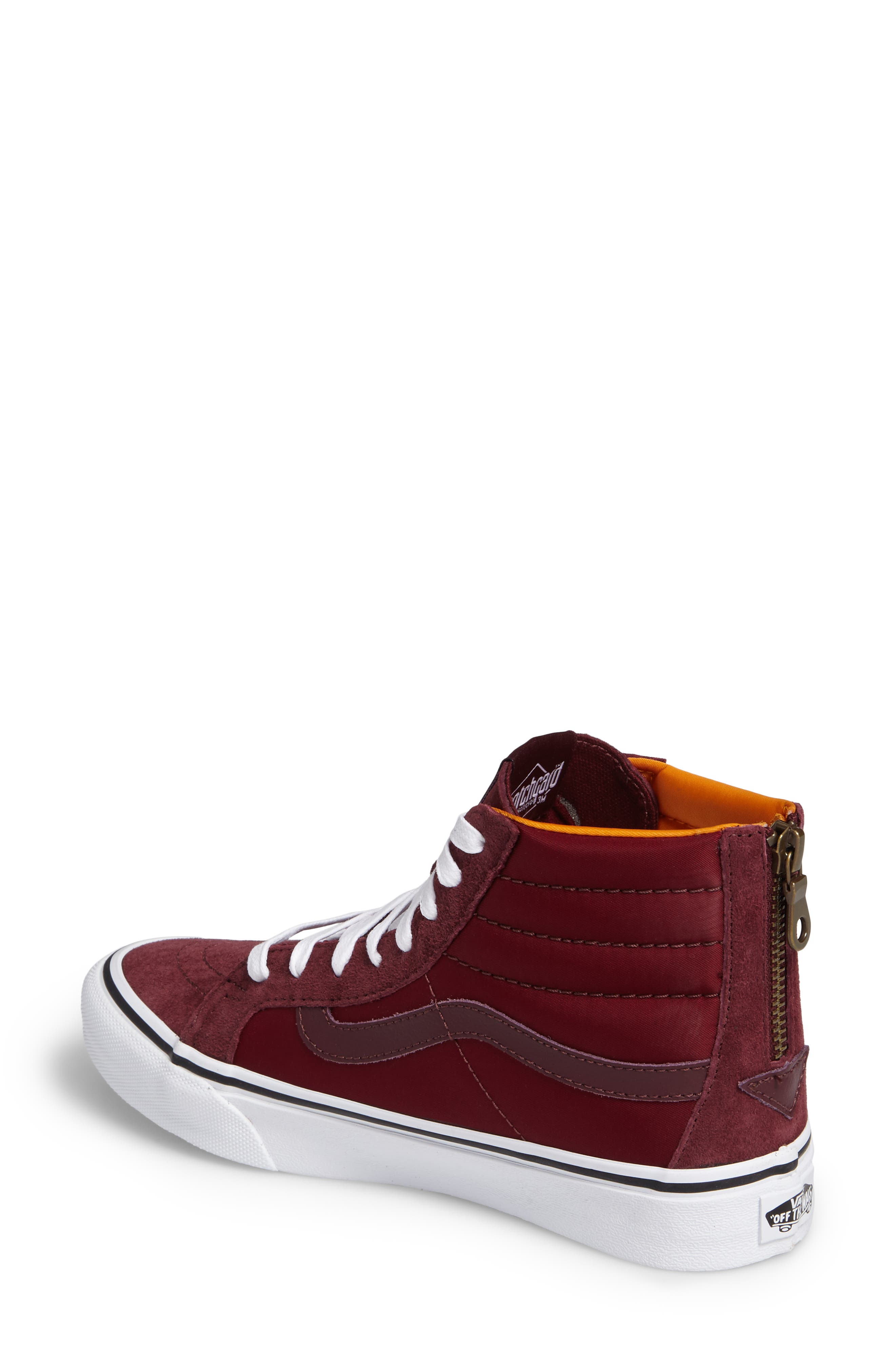 'Sk8-Hi' Slim Zip Sneaker, Alternate, color, PORT ROYALE/ TRUE WHITE
