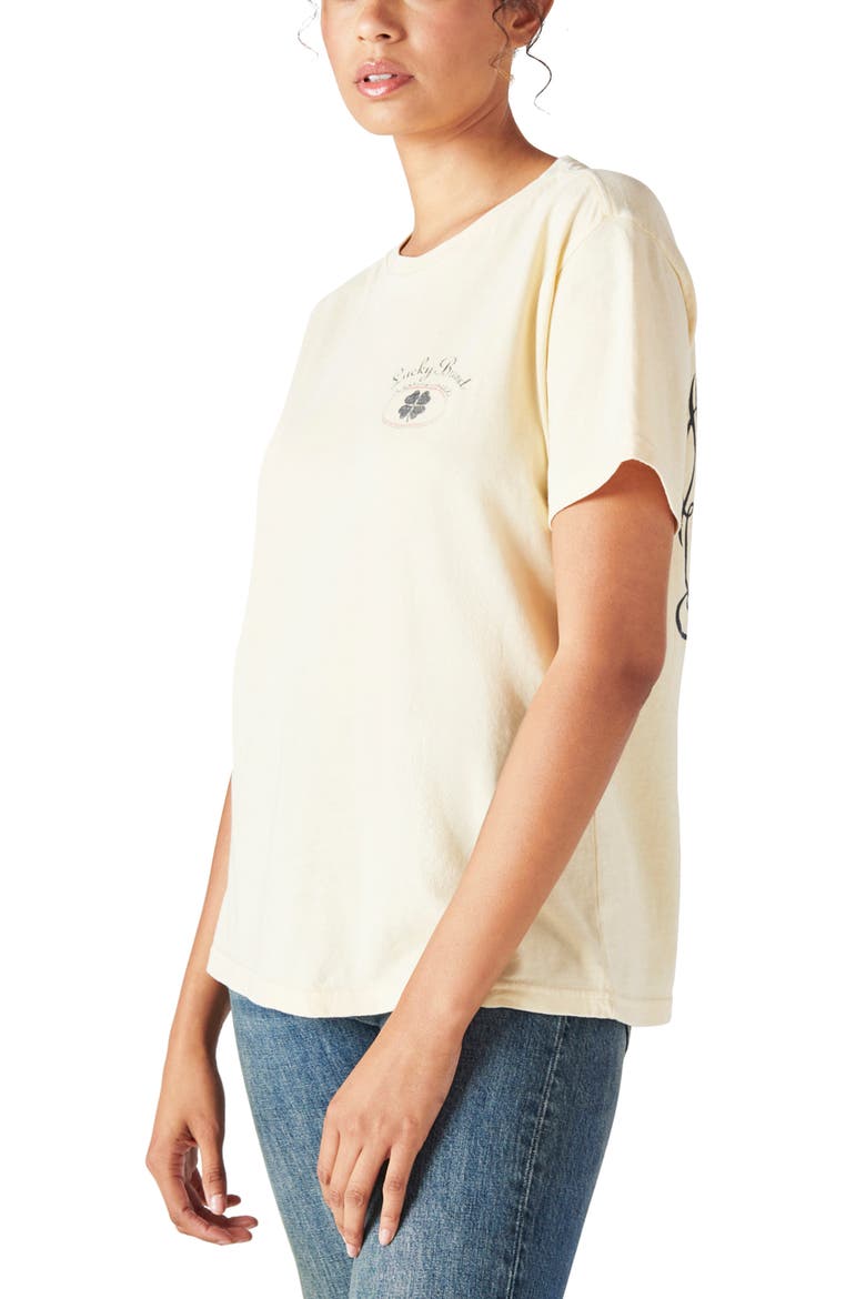 Classic Logo Boyfriend Graphic Tee, Alternate, color, ALMOND OIL