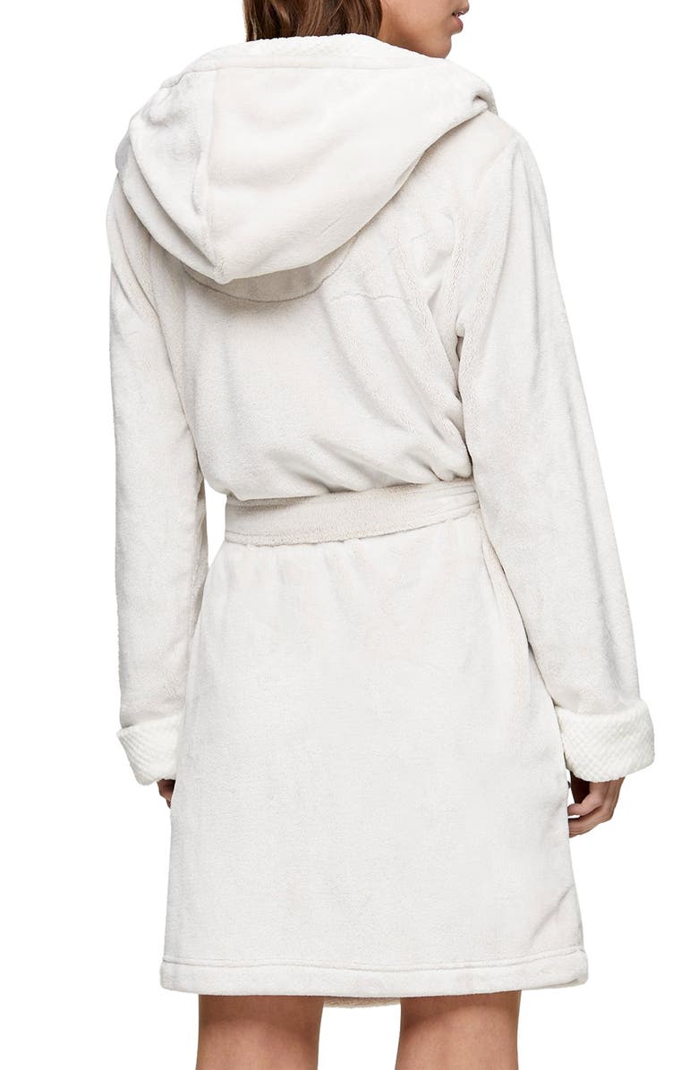 Topshop Frosted Waffle Short Robe, Alternate, color, 