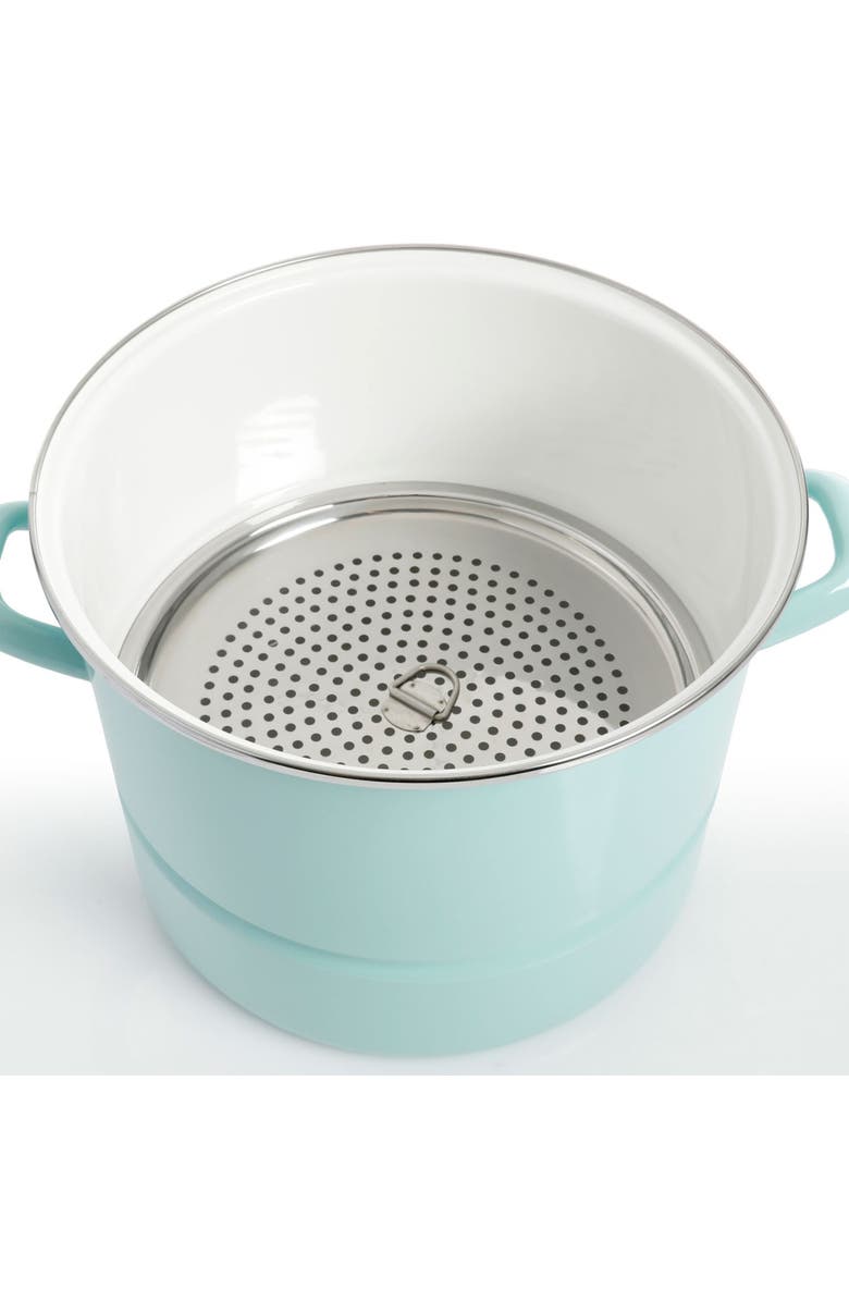 Kenmore 16 Quart Stainless Steel Pot  with Steamer Insert and Glass Lid, Alternate, color, 