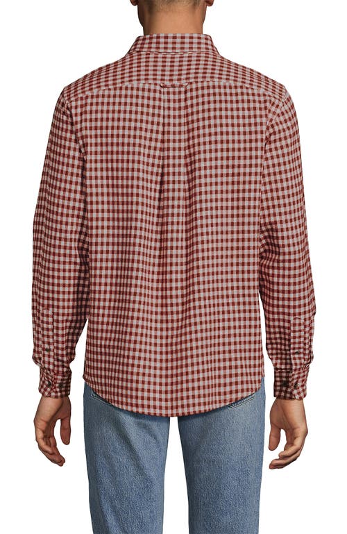 Lands' End Traditional Fit Flagship Flannel Shirt In Pink